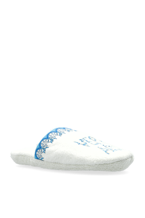 Versace Home Cotton flip-flops with print