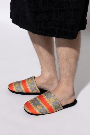 Versace Home Chanclas de algodón con estampado