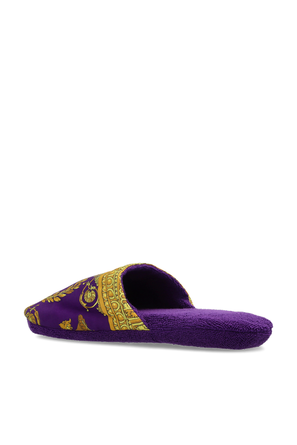 Versace Home Cotton flip-flops with print