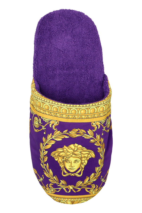 Versace Home Cotton flip-flops with print