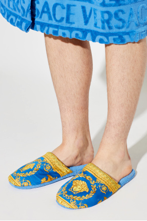 Versace Home Zapatillas de algodón con estampado