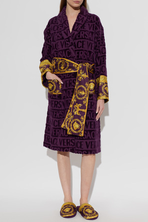 Versace Home Памучни чехли с принт „Медуза“