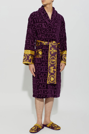 Versace Home Памучни чехли с принт „Медуза“