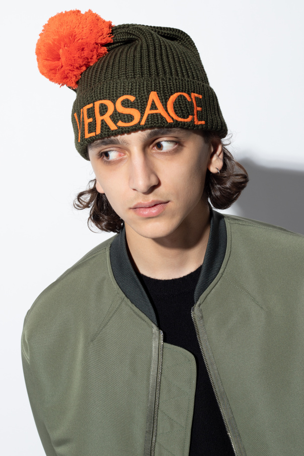 Versace Pompom hat