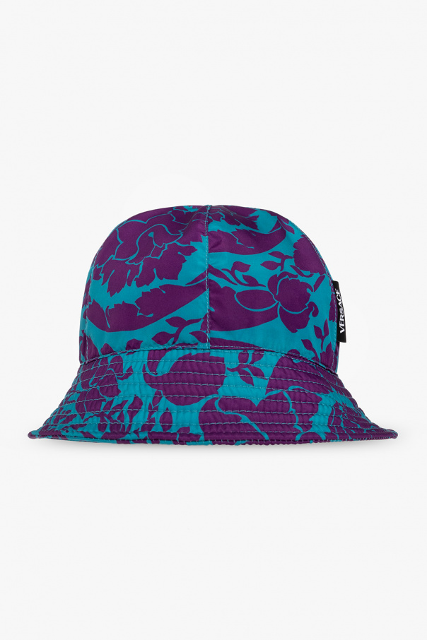 Versace Bucket hat dann with ‘Barocco Silhouette’ pattern