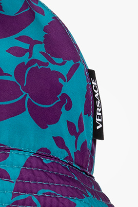 Versace Bucket hat dann with ‘Barocco Silhouette’ pattern