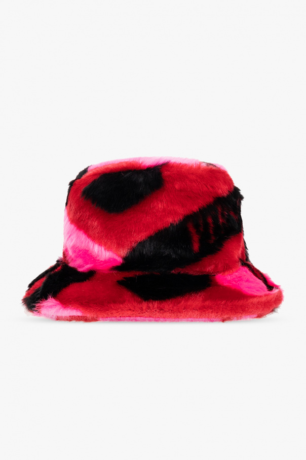 Versace Kids Faux fur bucket hat