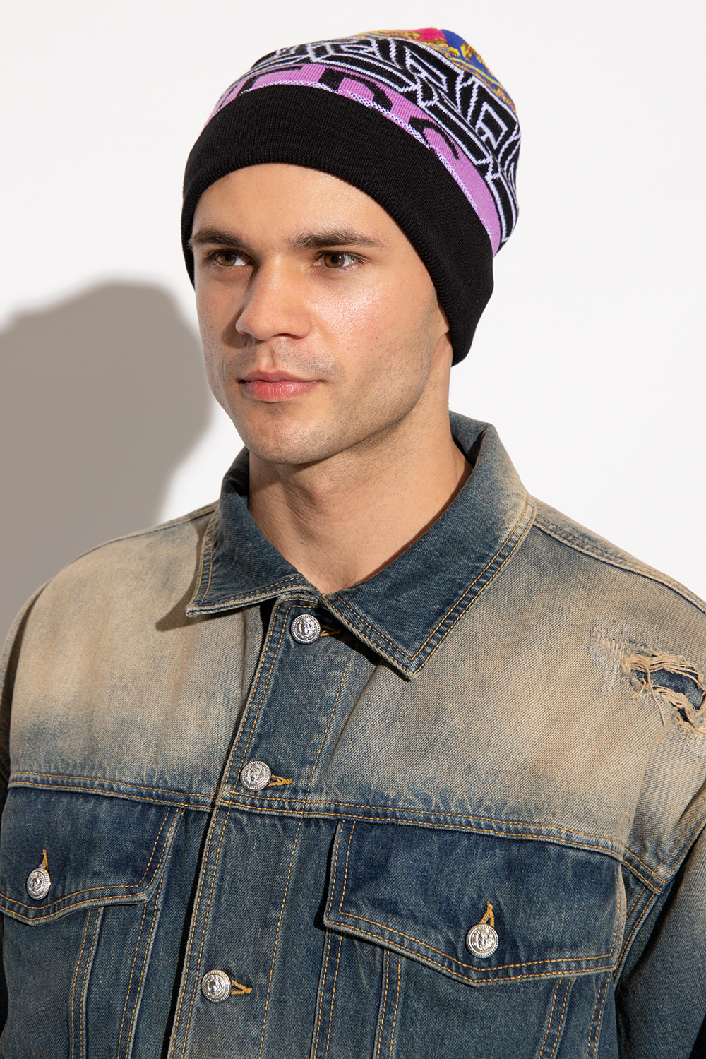 Versace Patterned beanie