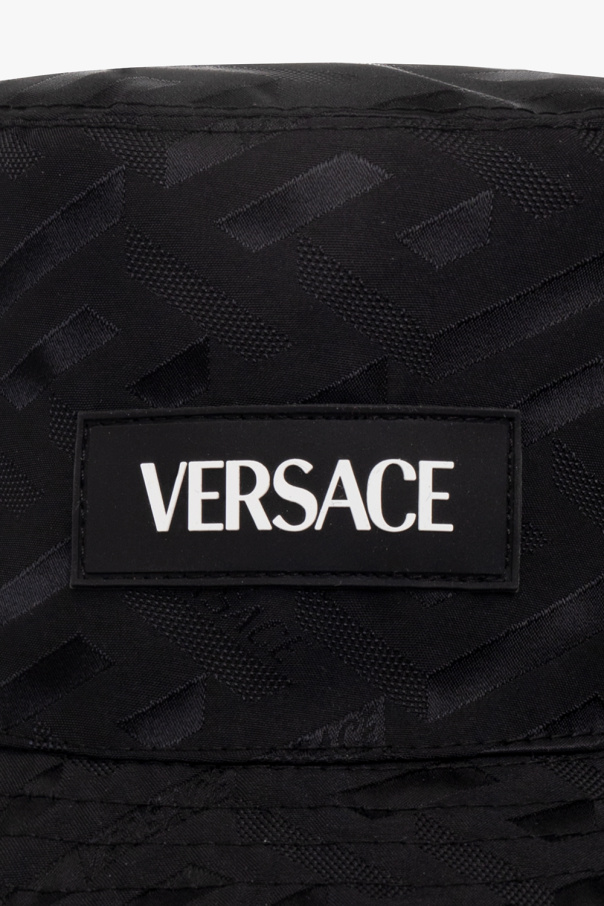 Versace slogan embroidered cap Blu