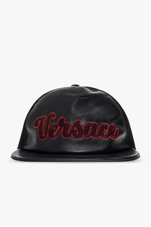 Leather baseball cap od Versace