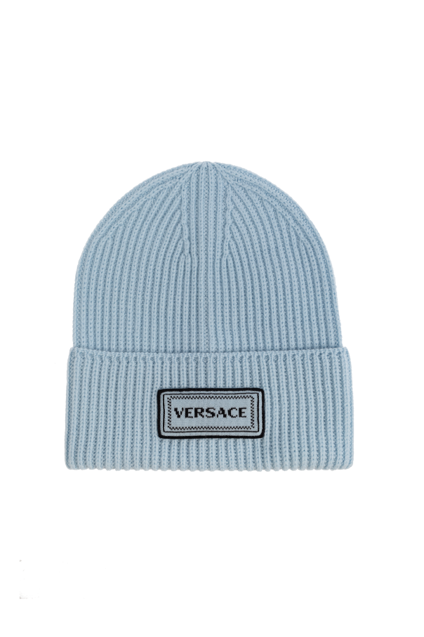 Wool beanie with logo patch od Versace