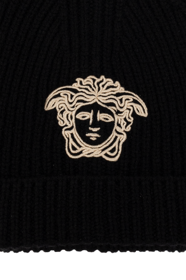 Versace Gorro de caxemira com cabeça de «Medusa» bordada