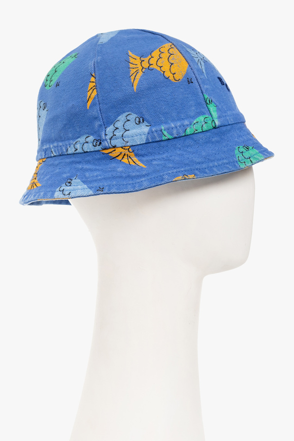 Bobo Choses Reversible bucket hat embroidered with KENZO Tribute print