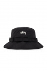 Stussy BLACK Bucket hat with logo