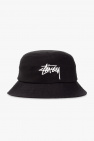 Stussy BLACK Bucket hat with logo