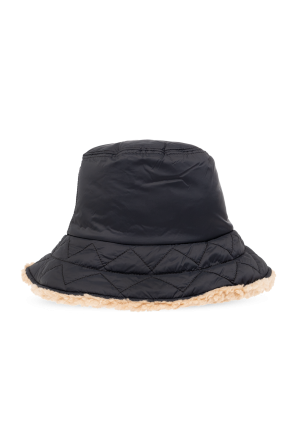 UGG Isabel Marant textured embroidered-logo bucket belts hat
