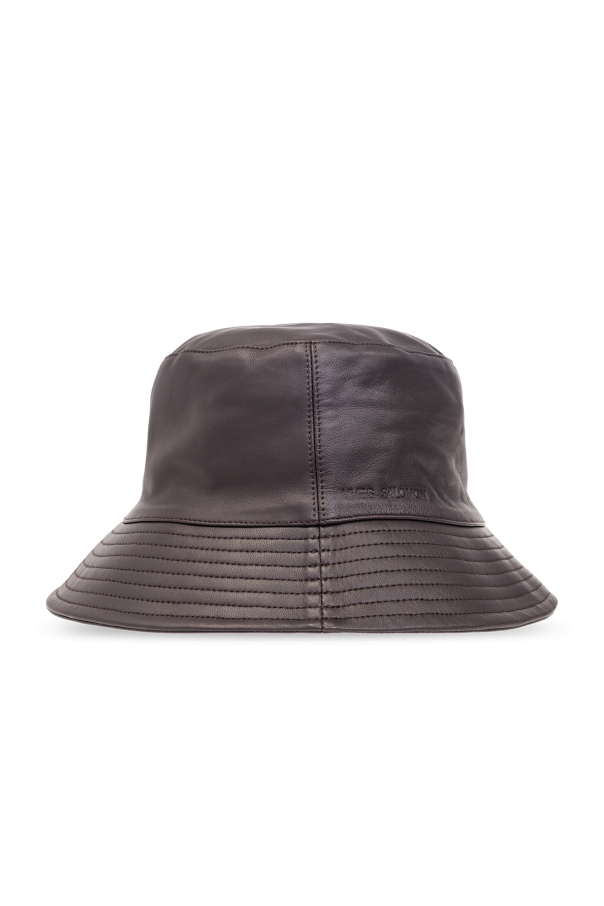 Yves Salomon Leather bucket hat