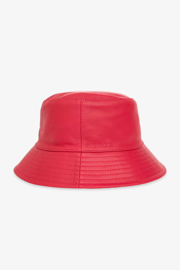 Yves Salomon Leather bucket hat