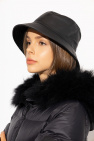 Yves Salomon BLACK Leather bucket hat