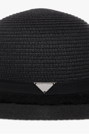 Emporio Armani Wide brim hat with fringes