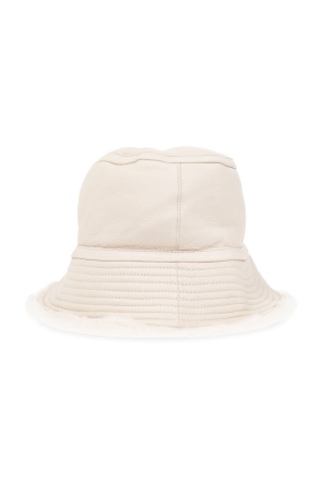 Yves Salomon Reversible bucket Navy hat