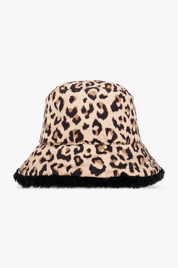 Yves Salomon Bucket Lifeguard hat with animal print