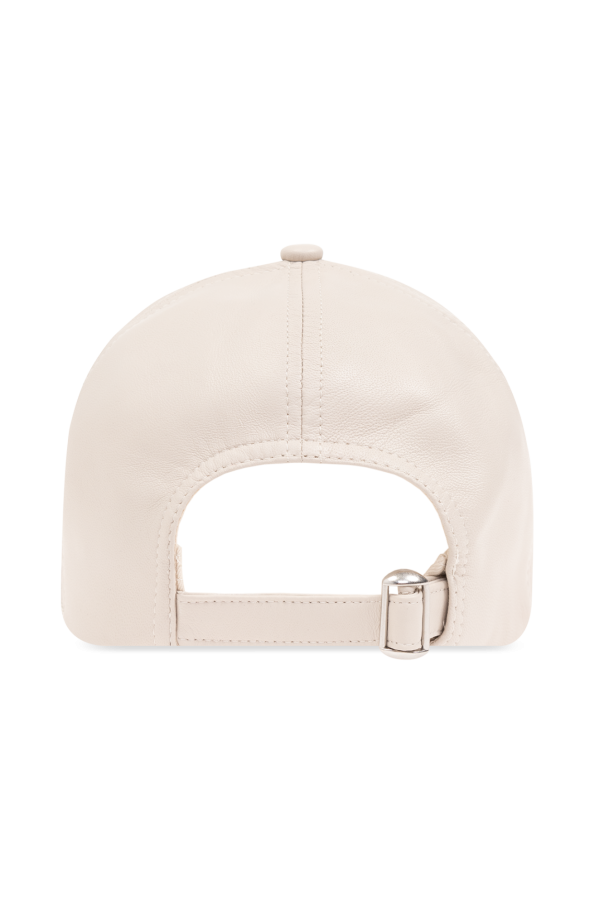Yves Salomon Leather baseball cap