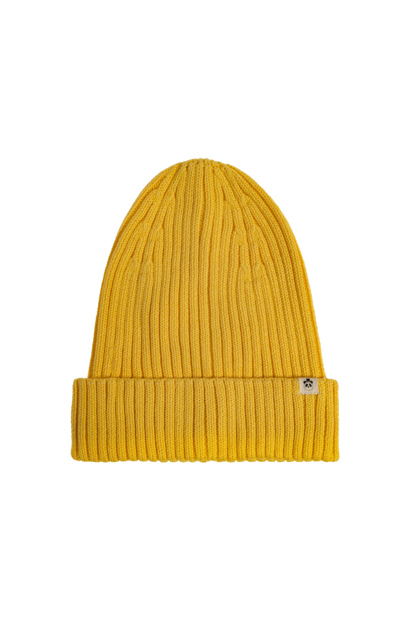 Cotton beanie with logo patch od Mini Rodini