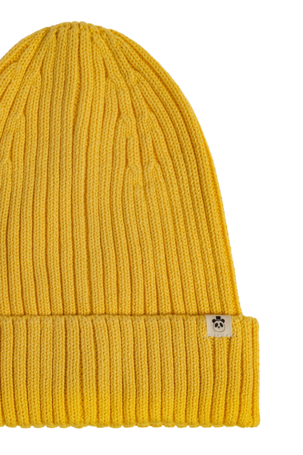 Mini Rodini Cotton beanie with logo patch