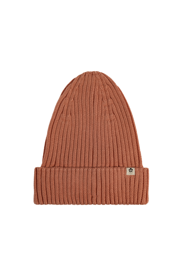 Cotton beanie with logo patch od Mini Rodini