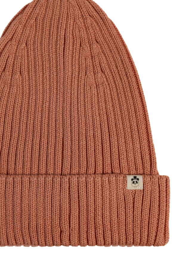 Mini Rodini Cotton beanie with logo patch