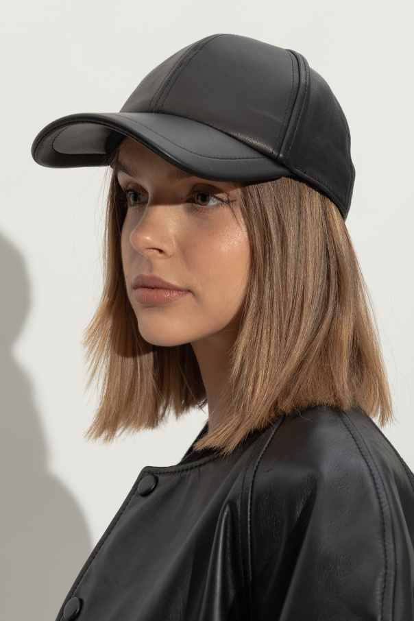 Yves Salomon Leather cap