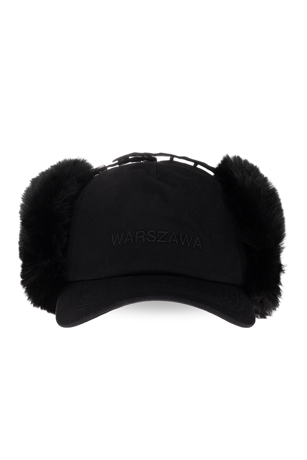 Baseball Cap with Faux Fur Ear Flaps od MISBHV