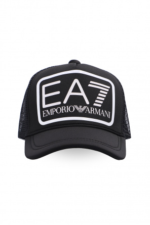 emporio armani logo plaque leather sneakers item