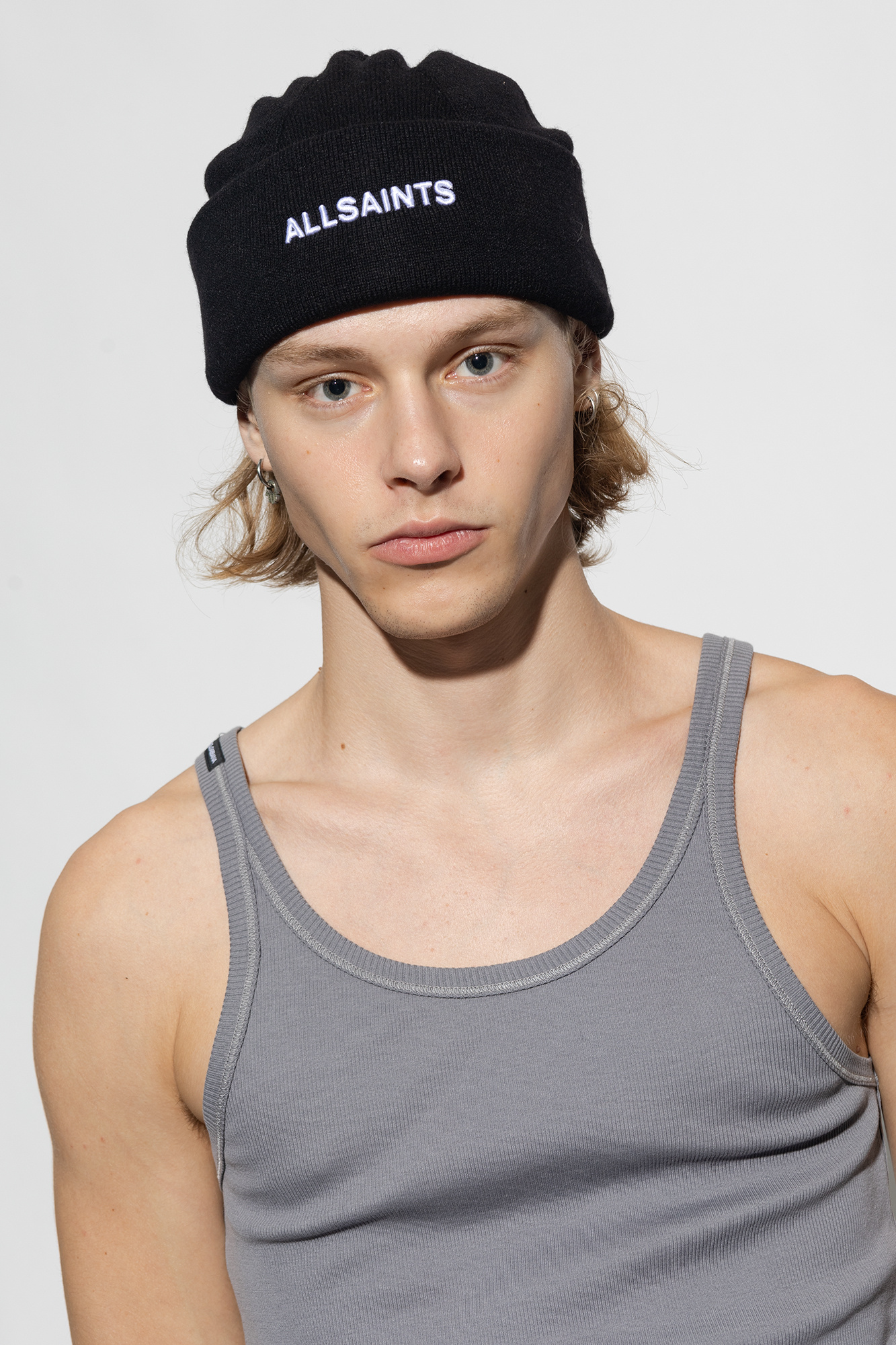 AllSaints Beanie with logo