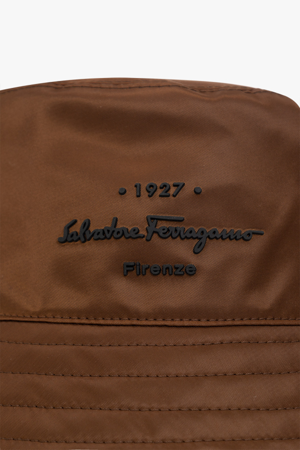 FERRAGAMO Bucket Canvas hat with logo
