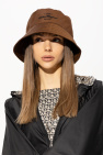 FERRAGAMO BROWN Bucket hat with logo