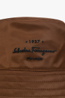 FERRAGAMO BROWN Bucket hat with logo