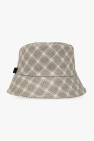 FERRAGAMO beige Checked leather hat