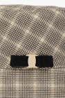 FERRAGAMO beige Checked leather hat