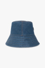 FERRAGAMO BLUE Denim bucket hat with logo