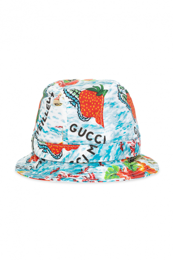 Gucci Kids Patterned hat with logo