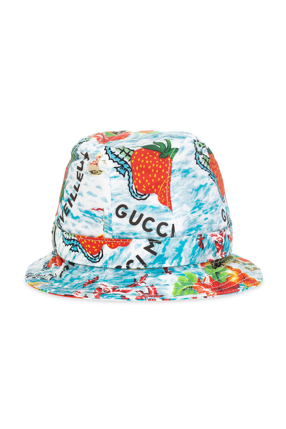 Gucci Kids Patterned con hat with logo