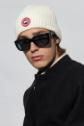 Canada Goose cream Beanie with logo