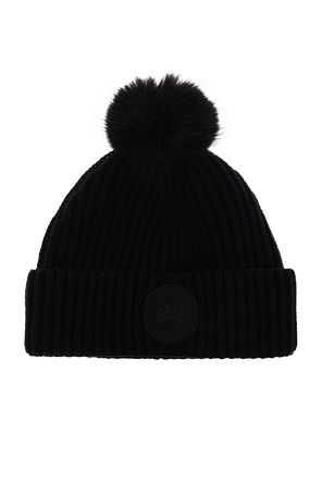 Wool beanie with pom-pom