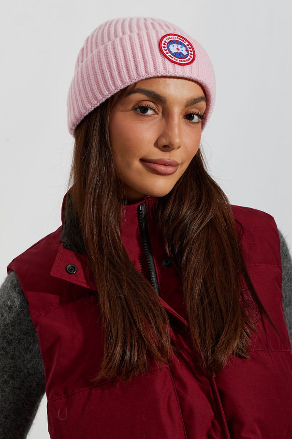 Canada Goose Wool beanie with appliquéd logo