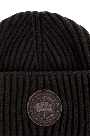 Canada Goose Wełniana czapka z naszywką  z logo