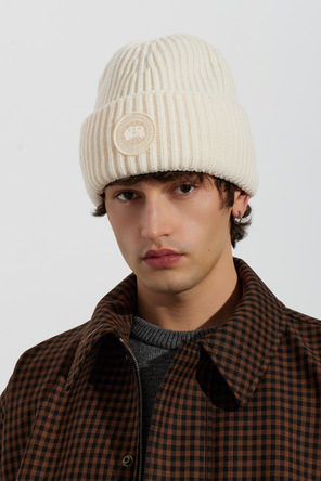 Canada Goose Wollmütze mit Logo-Aufnäher