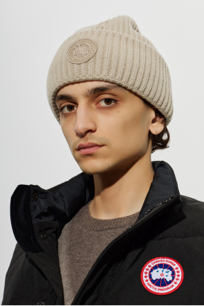 Canada Goose Wełniana czapka z naszywką z logo