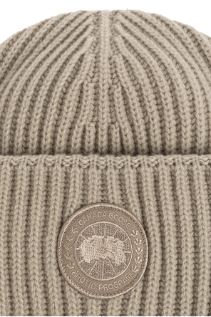 Canada Goose Wełniana czapka z naszywką z logo